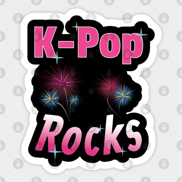 K-Pop Rocks with Fireworks and Stars Sticker by WhatTheKpop